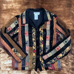 Coldwater Creek Multicolor Patchwork Jacket